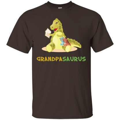 Grandpasaurus Granddad Grandpa Shirt Dark Chocolate