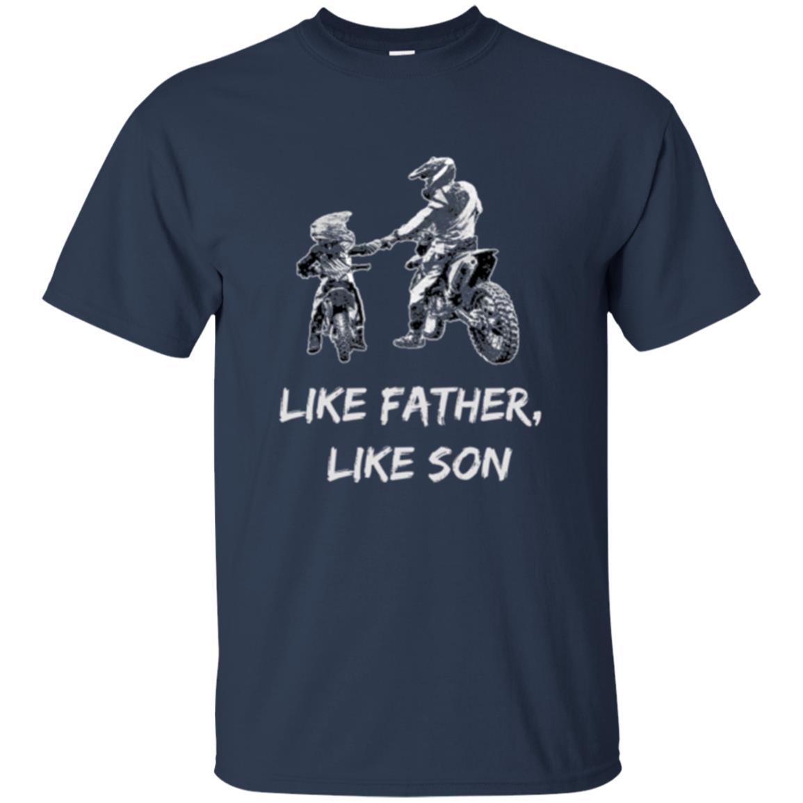 Motocross T-shirt Like Father Like Son T-shirt Navy