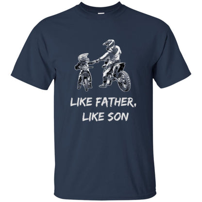 Motocross T-shirt Like Father Like Son T-shirt Navy