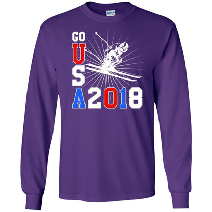Alpine Skiing T-shirt Go Usa 2108 Cool Purple