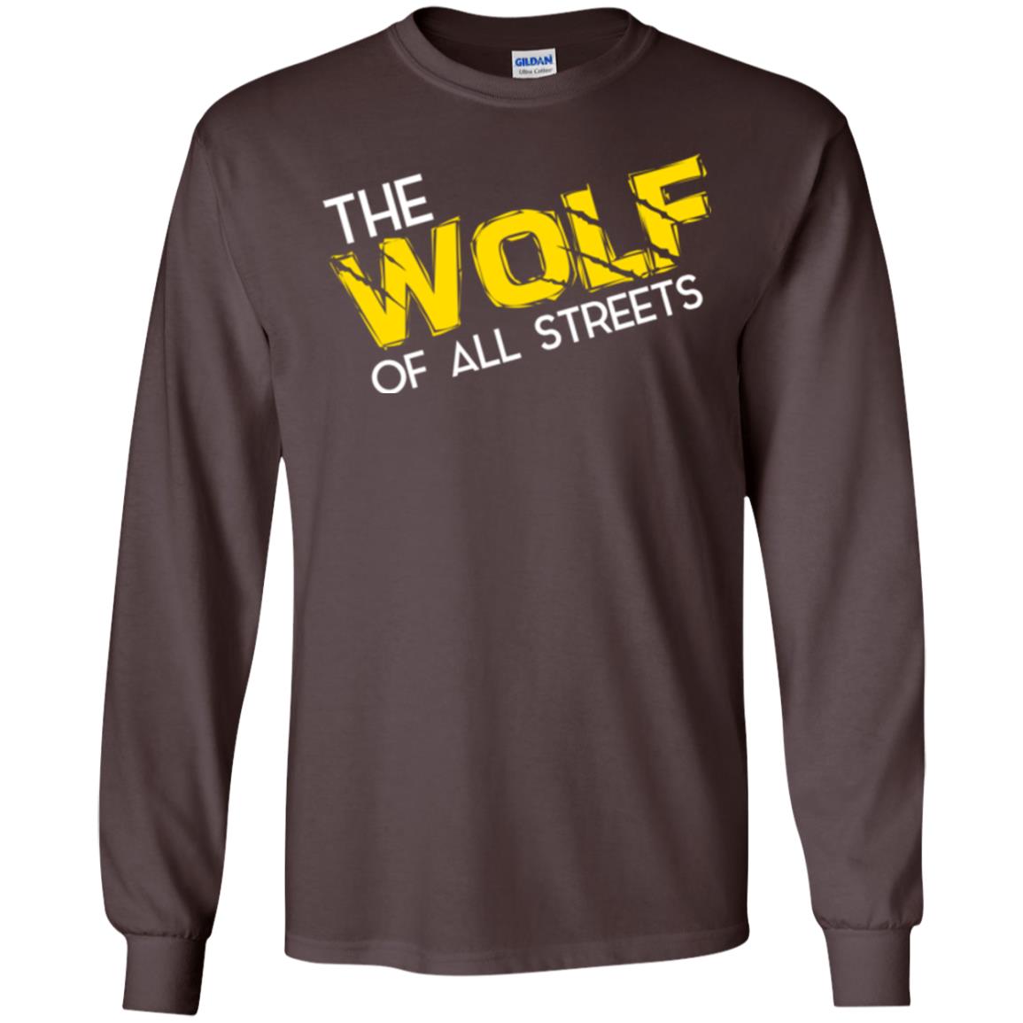 Wolf Lover T-shirt The Wolf Of All Streets Dark Chocolate