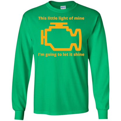 This Little Light Of Mine - Check Engine Light T-shirt Irish Green
