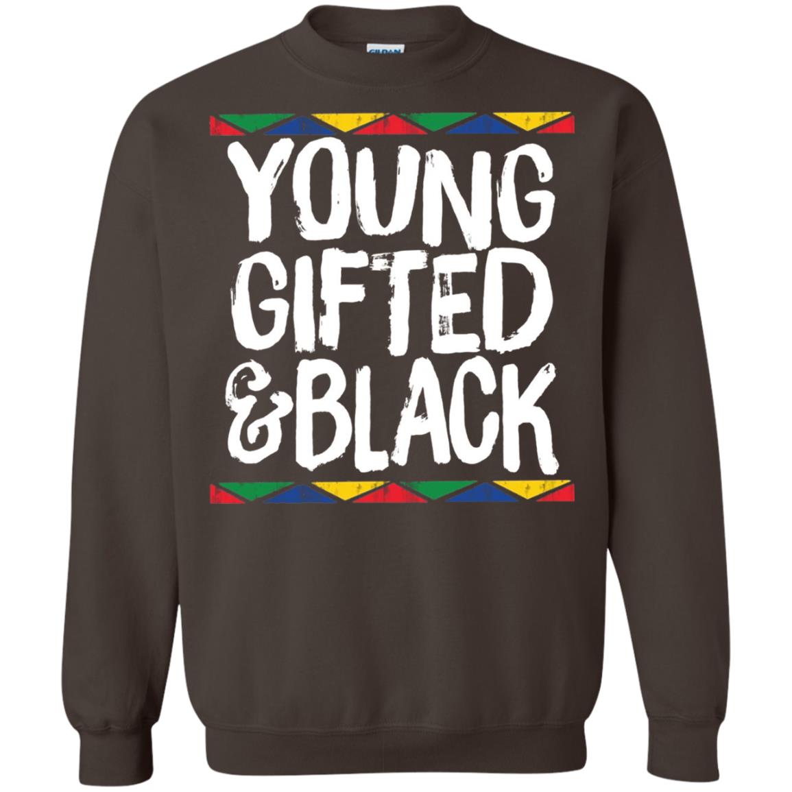 African Pride History Heritage T-shirt Young Gifted And Black Dark Chocolate