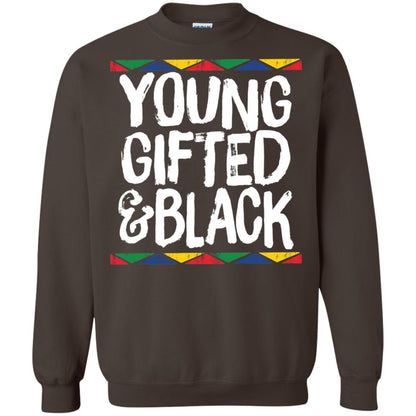 African Pride History Heritage T-shirt Young Gifted And Black Dark Chocolate