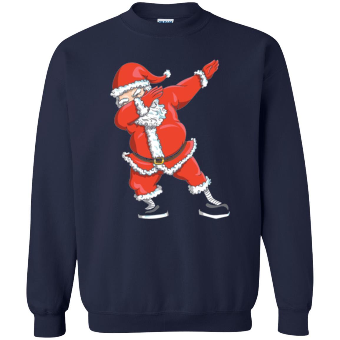Christmas T-shirt Dabbing Santa Claus T-shirt Navy