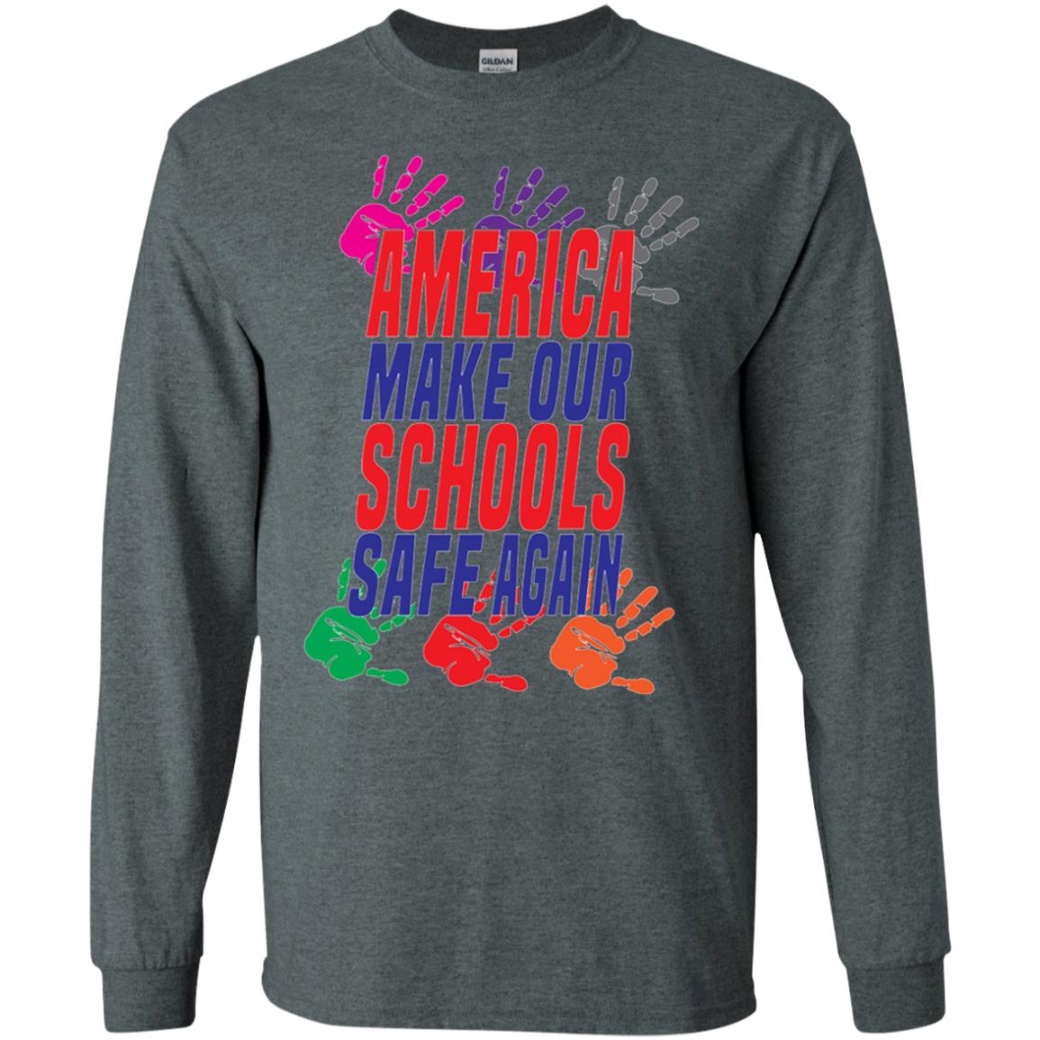 America Make Our Schools Safe Again Gu Control T-shirt Dark Heather