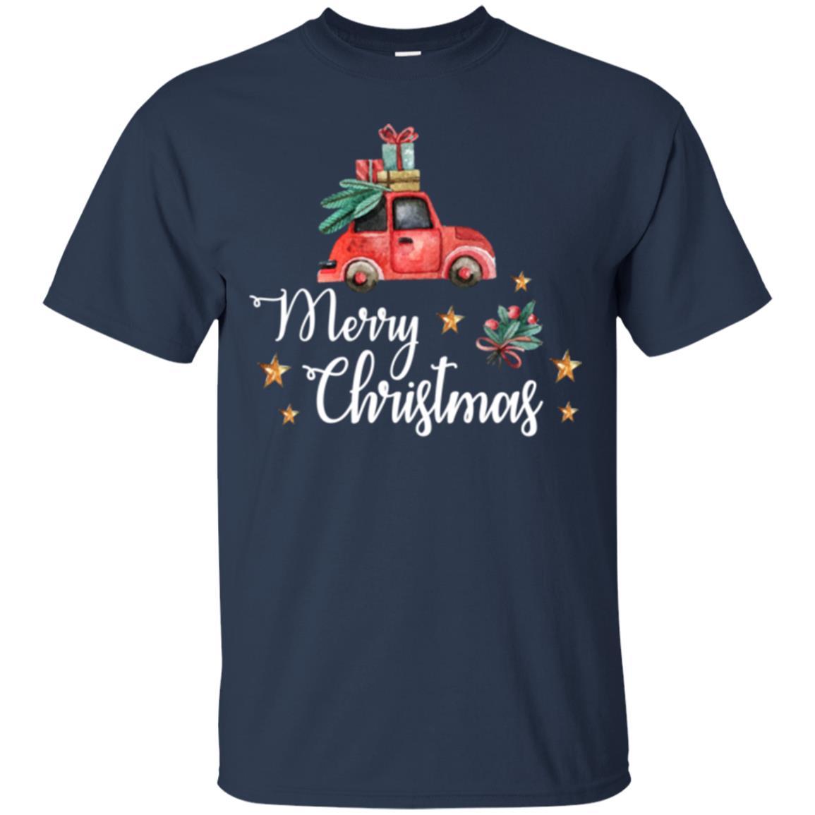Car Lover T-shirt Merry Christmas T-shirt Navy