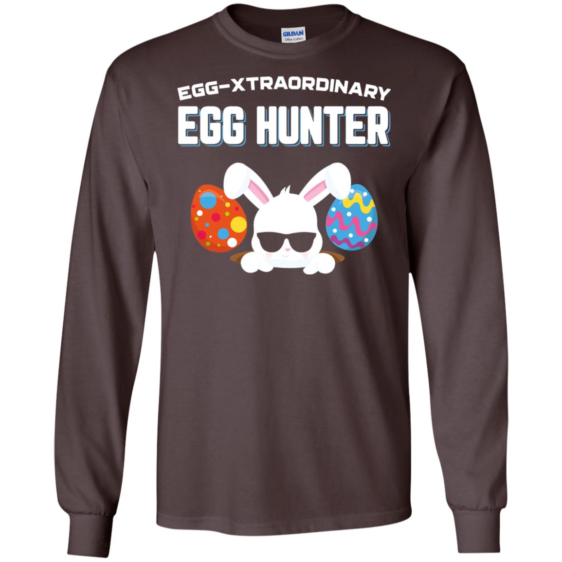 Egg-xtraordinary Egg Hunter Easter Shirt Dark Chocolate