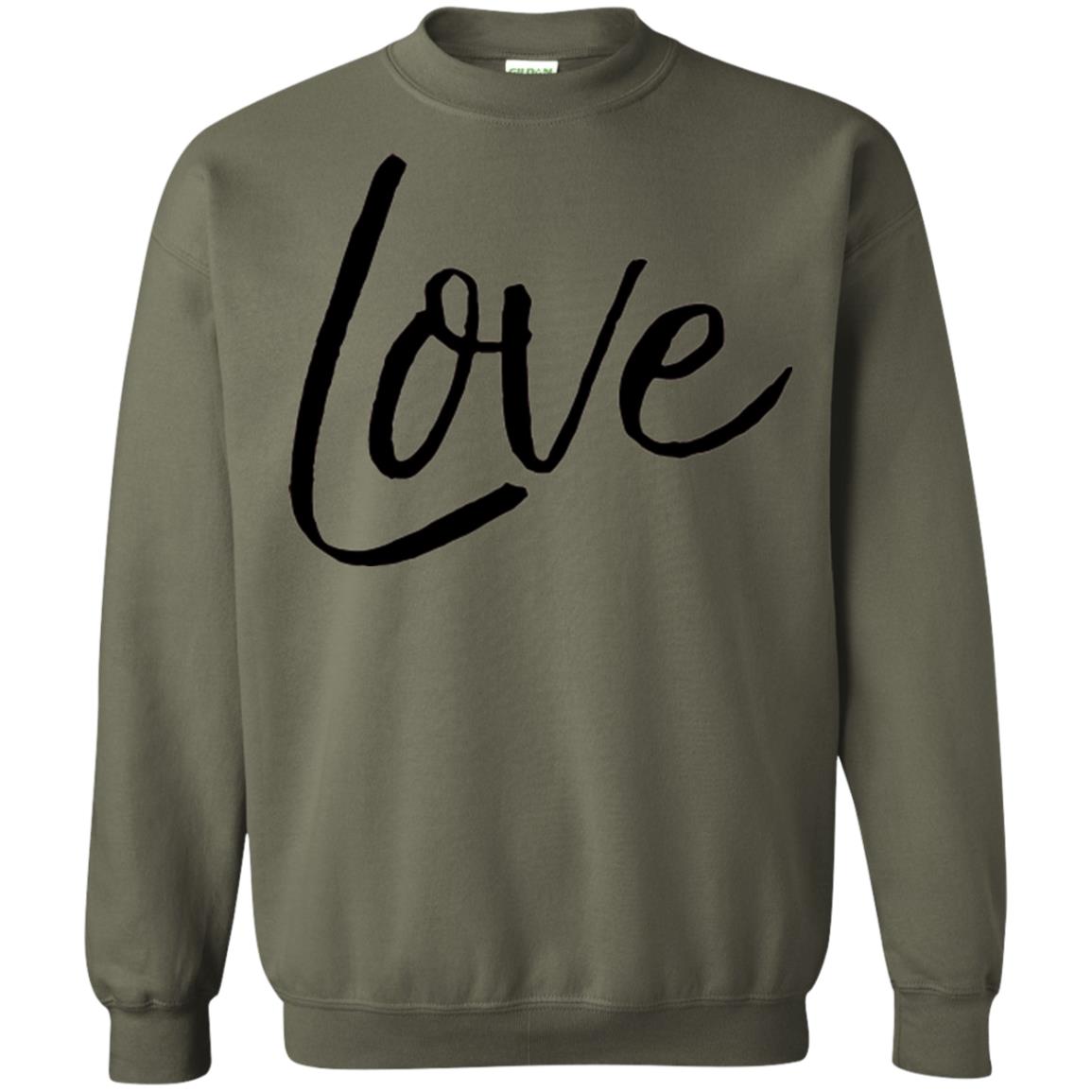 Black Love T-shirt Valentine_s Day Military Green