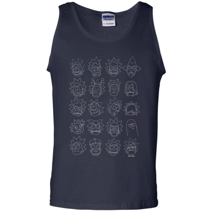 Movie T-Shirt The Many Faces Of Rick Navy