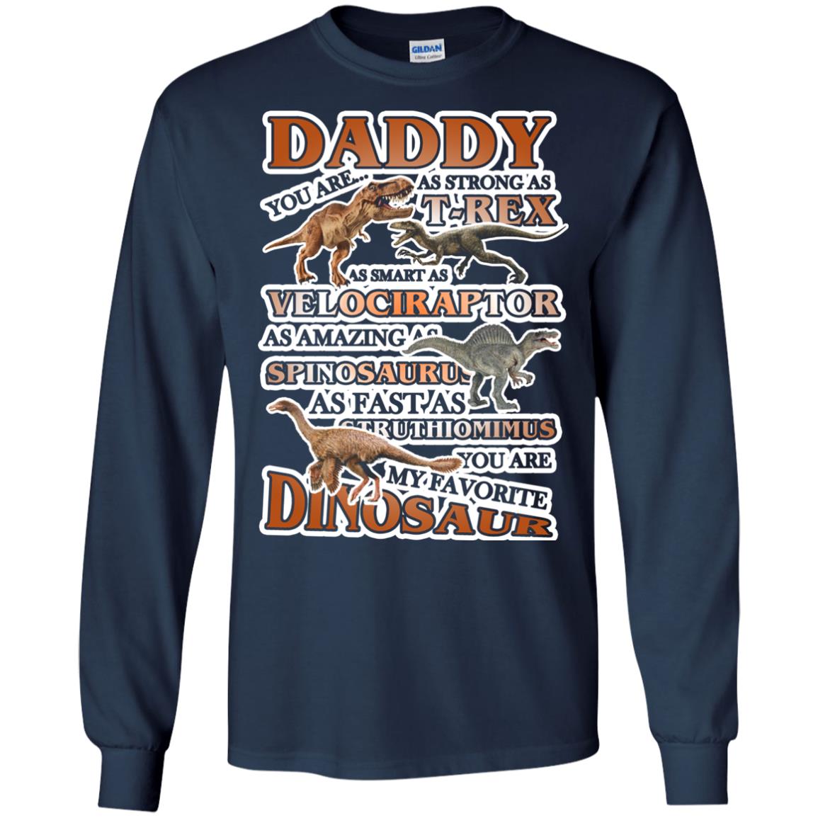 Daddy You Are My Favorite Dinosaur Shirt For Kids Navy