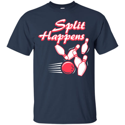 Bowling Lover T-shirt Split Happens Navy