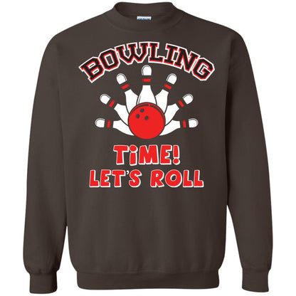 Bowling Lover T-shirt Time Let’s Roll Dark Chocolate
