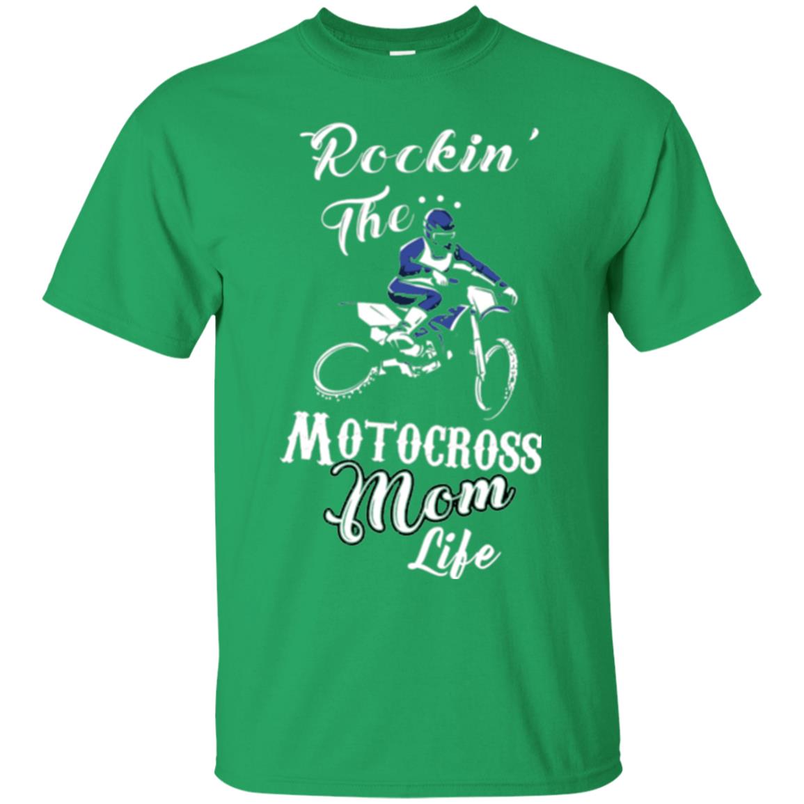 Rocking The Motocross Mom Life Mommy T-shirt Irish Green