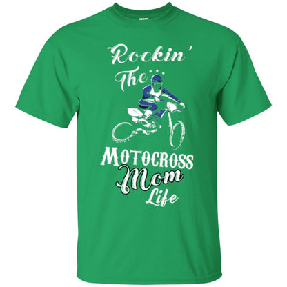 Rocking The Motocross Mom Life Mommy T-shirt Irish Green