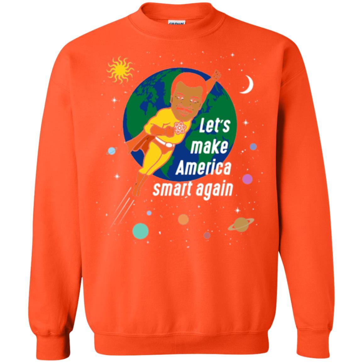 Astronomy T-shirt Let's Make America Smart Again Orange