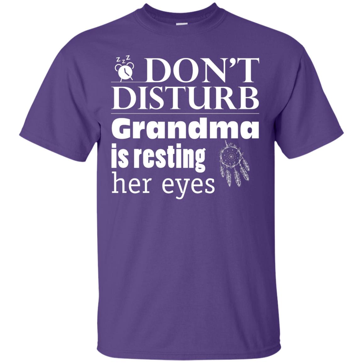 Don't Disturb Grandma Is Resting Her Eyes Funny Grandmom Shirt Purple