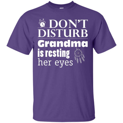 Don't Disturb Grandma Is Resting Her Eyes Funny Grandmom Shirt Purple