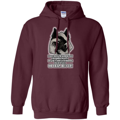 The Devil Say Oh Crap He Is Up Wolf Shirt Maroon