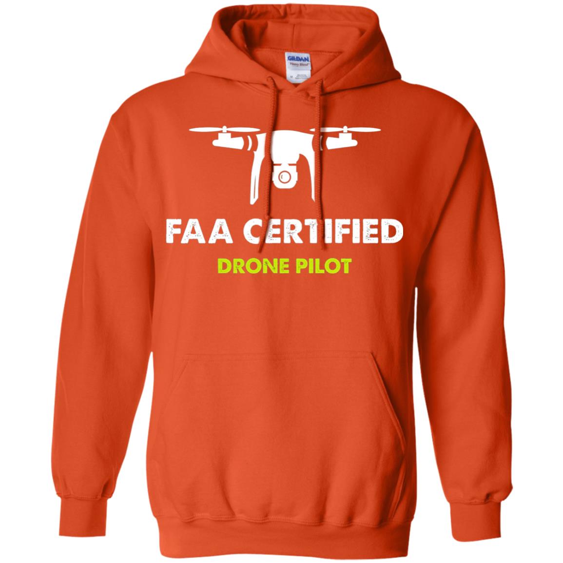 Faa Certified Drone Pilot T-shirt Orange
