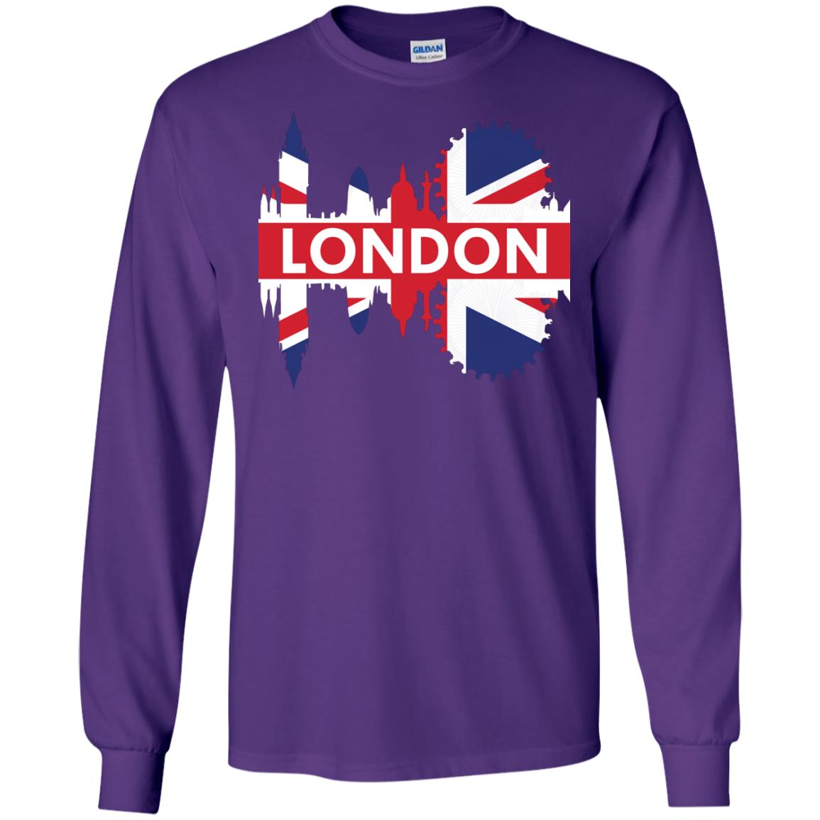 Flag Of United Kingdom London Gift Shirt For Britain Purple