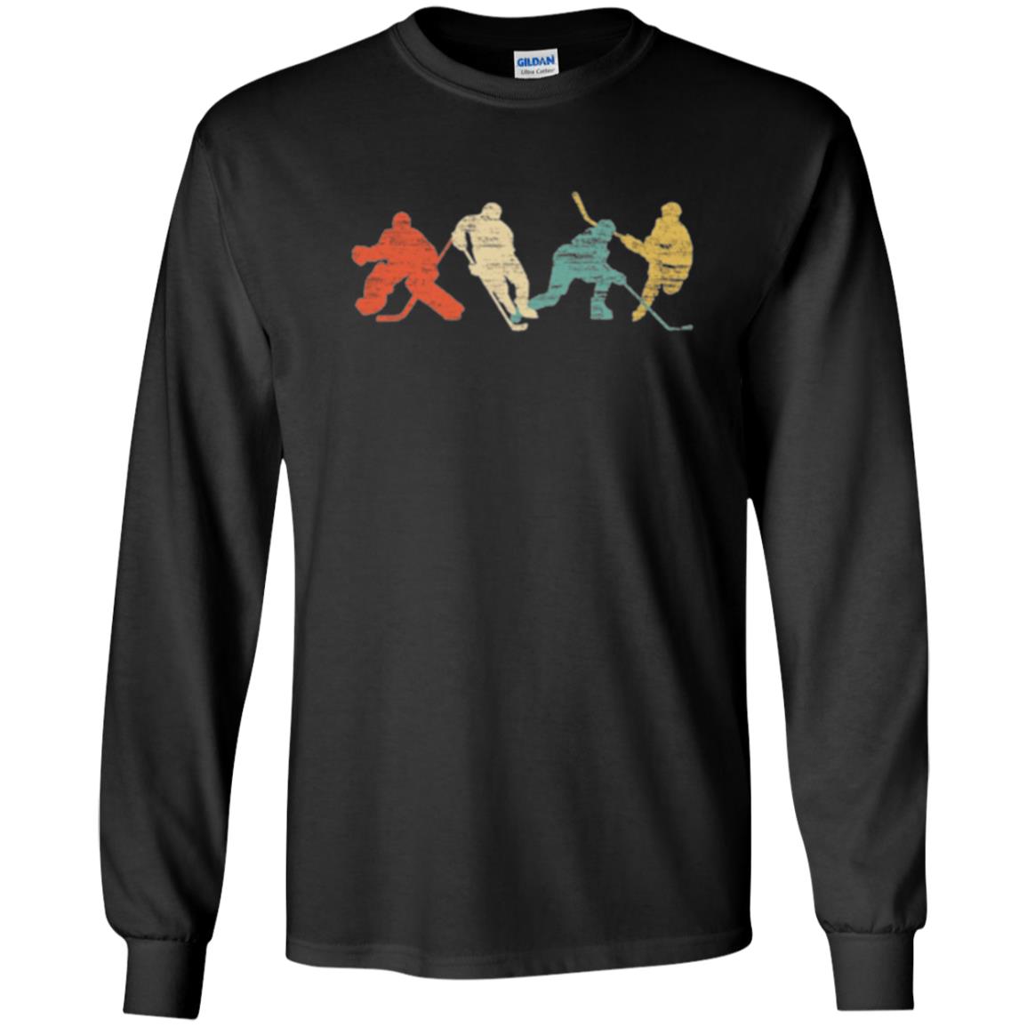 Classic Vintage Style Ice Hockey T-shirt Black