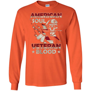 American Soul Veteran Blood ShirtG240 Gildan LS Ultra Cotton T-Shirt
