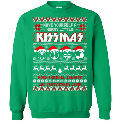 Christmas T-shirt Have Yourself A Merry Little Kissmas Irish Green