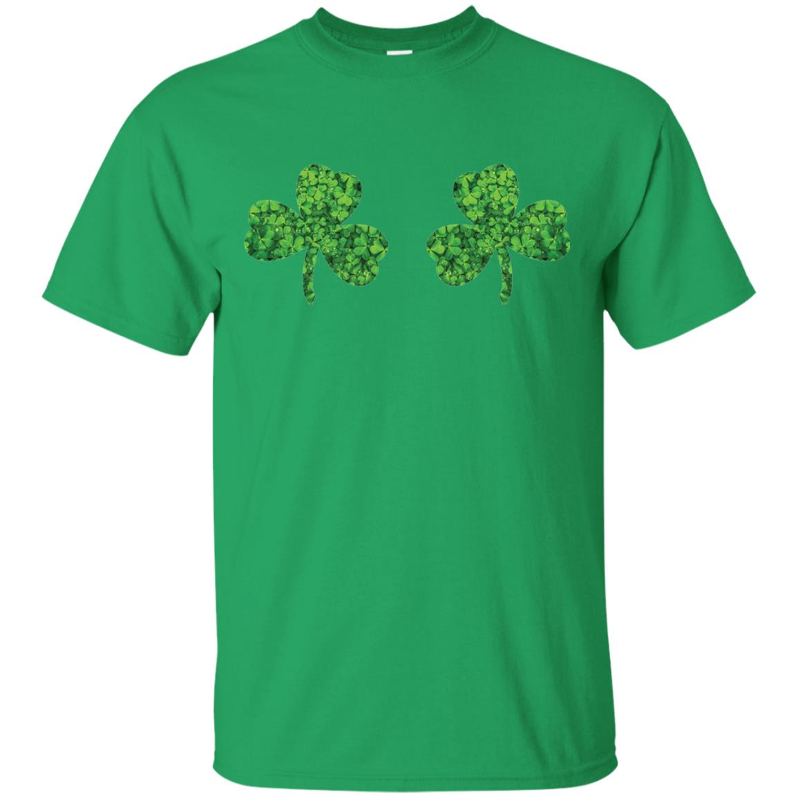 Shamrock Boobs Funny Saint Patrick_s Day T-shirt Irish Green