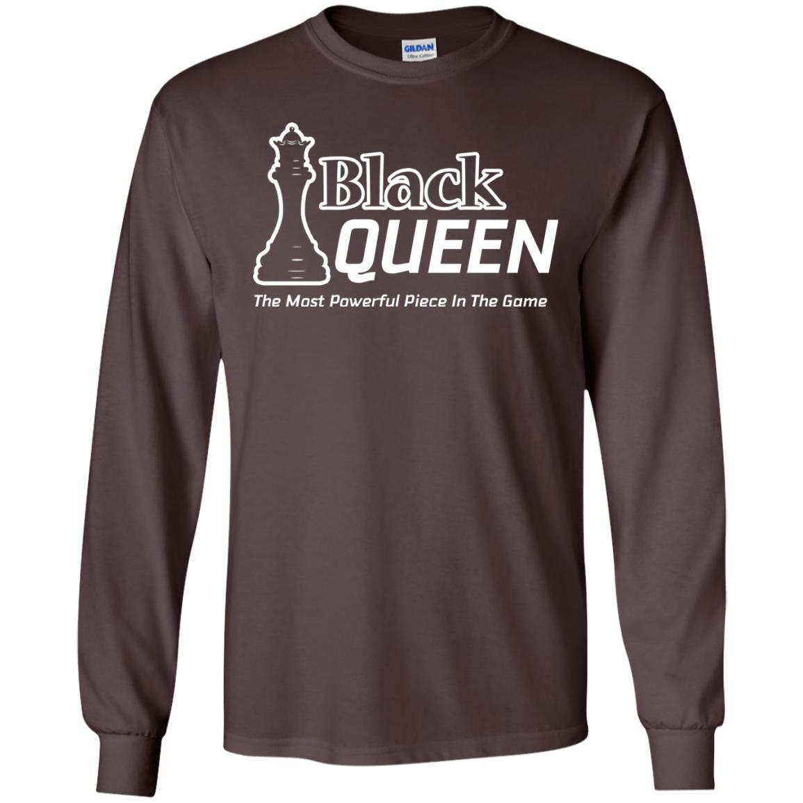 Black Queen Proud Black Woman African American T-shirt Dark Chocolate