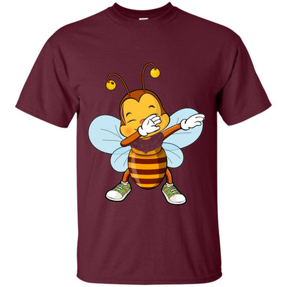 Dabbing Bee Dab Dancing Beekeeping Bee Lover T-shirt Maroon