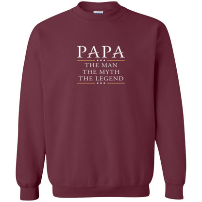Family T-shirt Papa The Myth The Legend Maroon