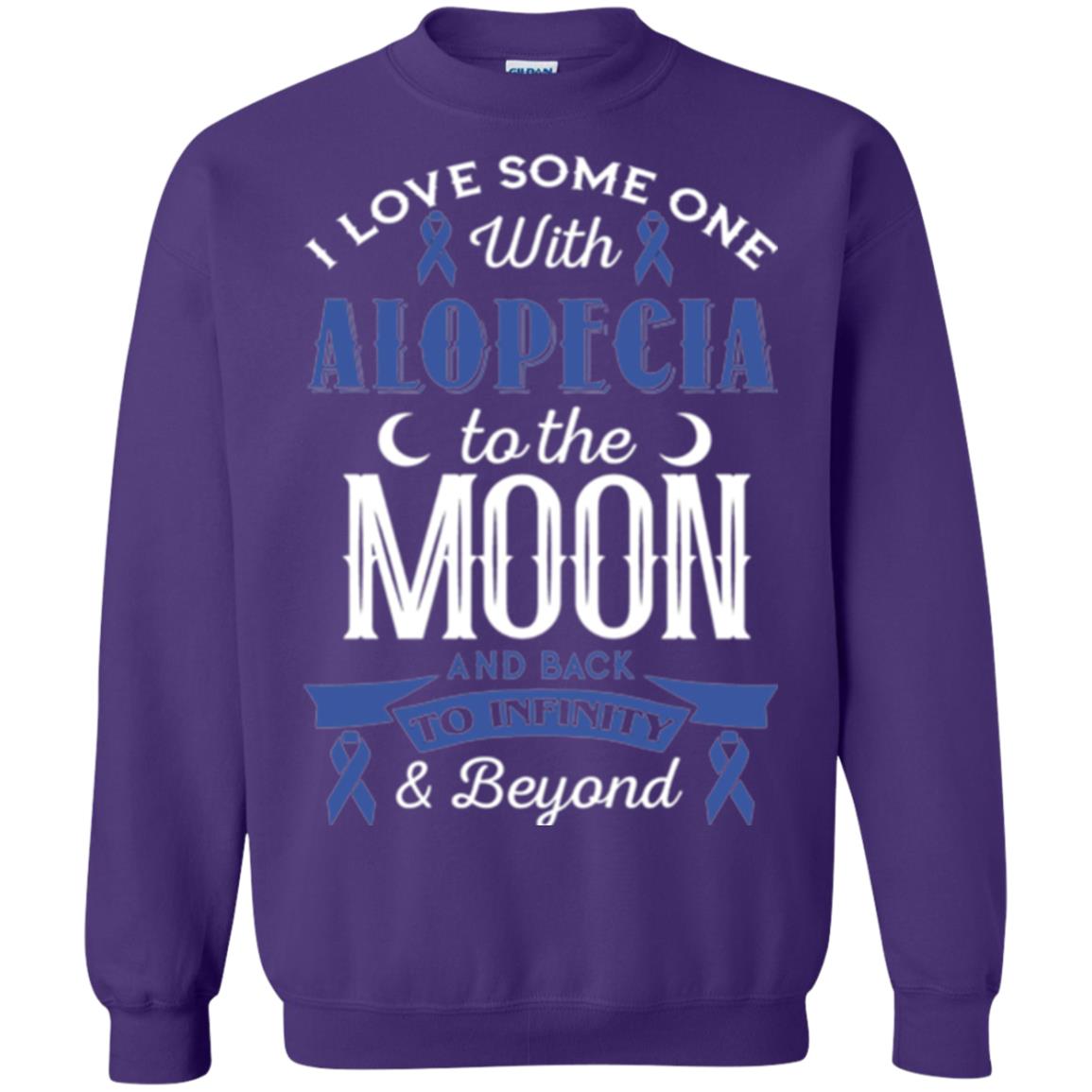 Alopecia Awareness T-shirt Love Someone With Alopecia To The Moon Purple