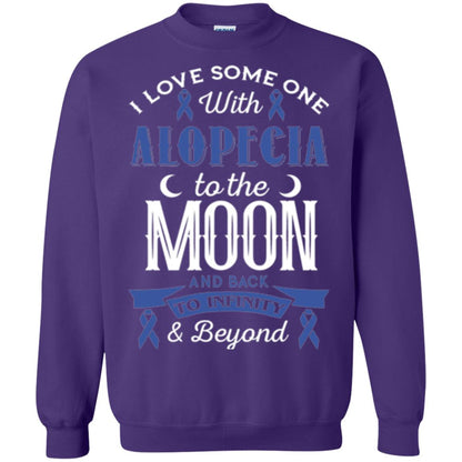 Alopecia Awareness T-shirt Love Someone With Alopecia To The Moon Purple