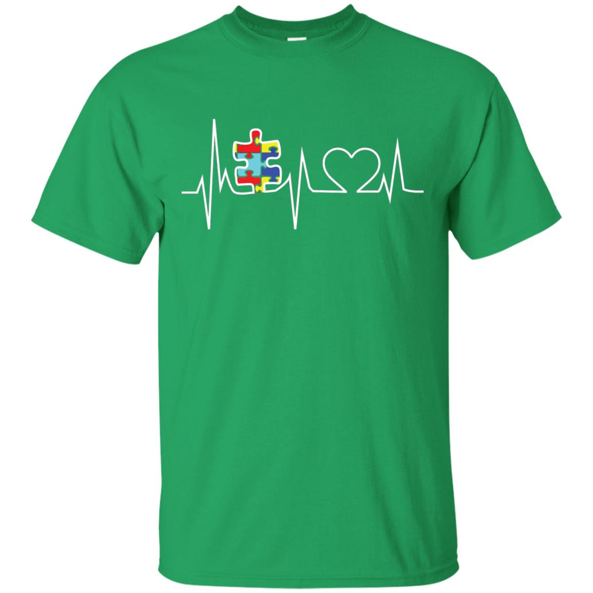 Autism Puzzle Heartbeat Autism Awareness Shirt Irish Green