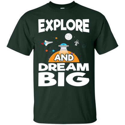 Explore And Dream Big Space Universe Planet Shirt Forest