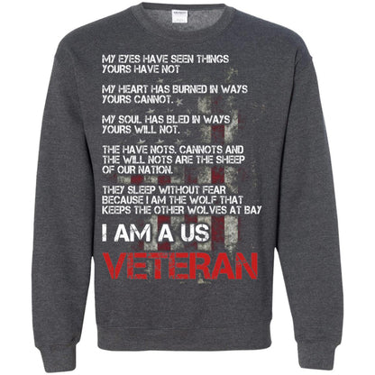 I Am A Us Veteran My Eyes My Heart My Soul Dark Heather