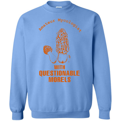 Amateur Mycologist With Questtionable Morels Shirt Carolina Blue