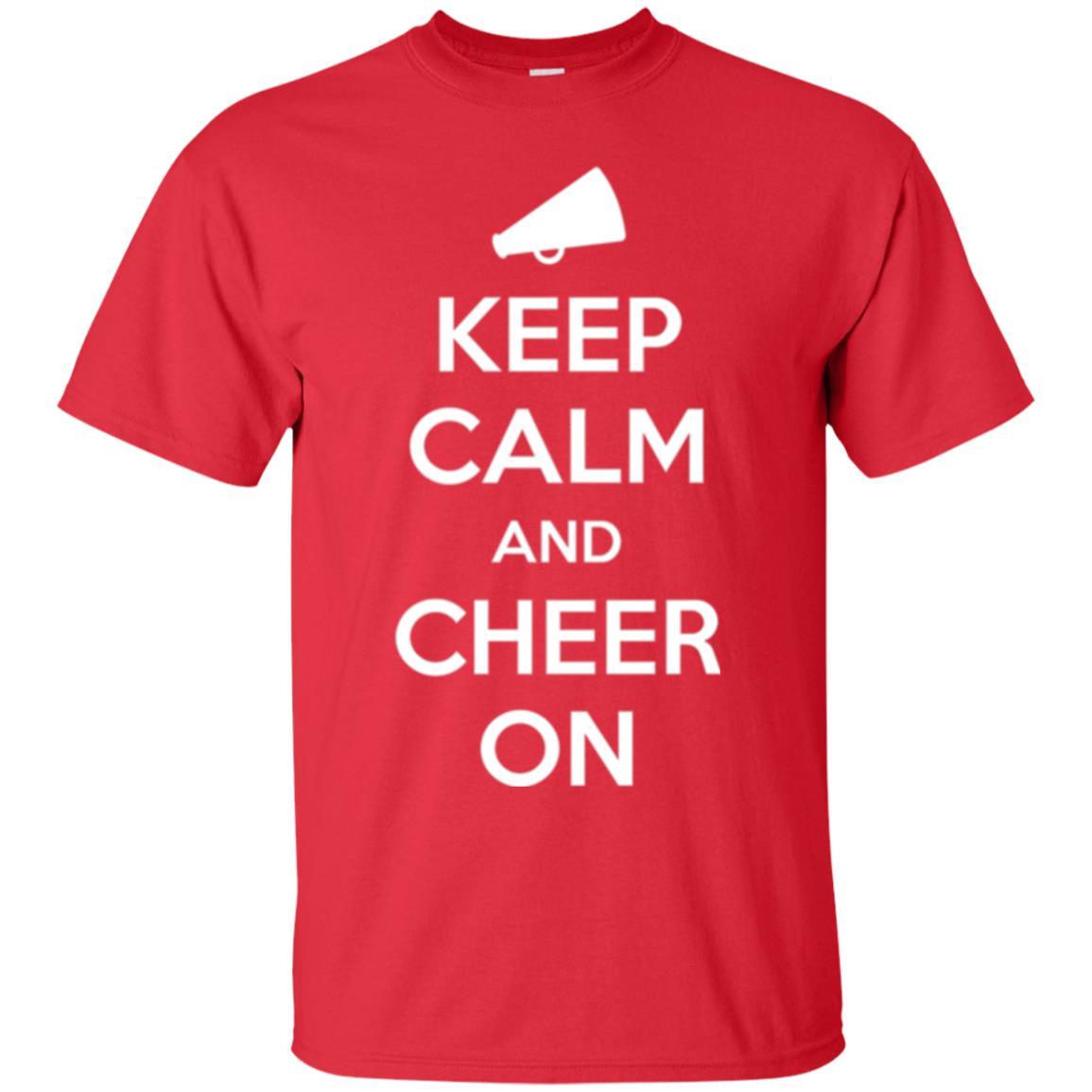 Cheerleader T-shirt Keep Calm And Cheer On Red
