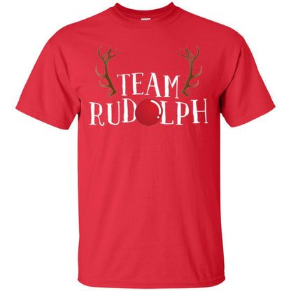 Christmas T-shirt Reindeer Team Rudolph Red