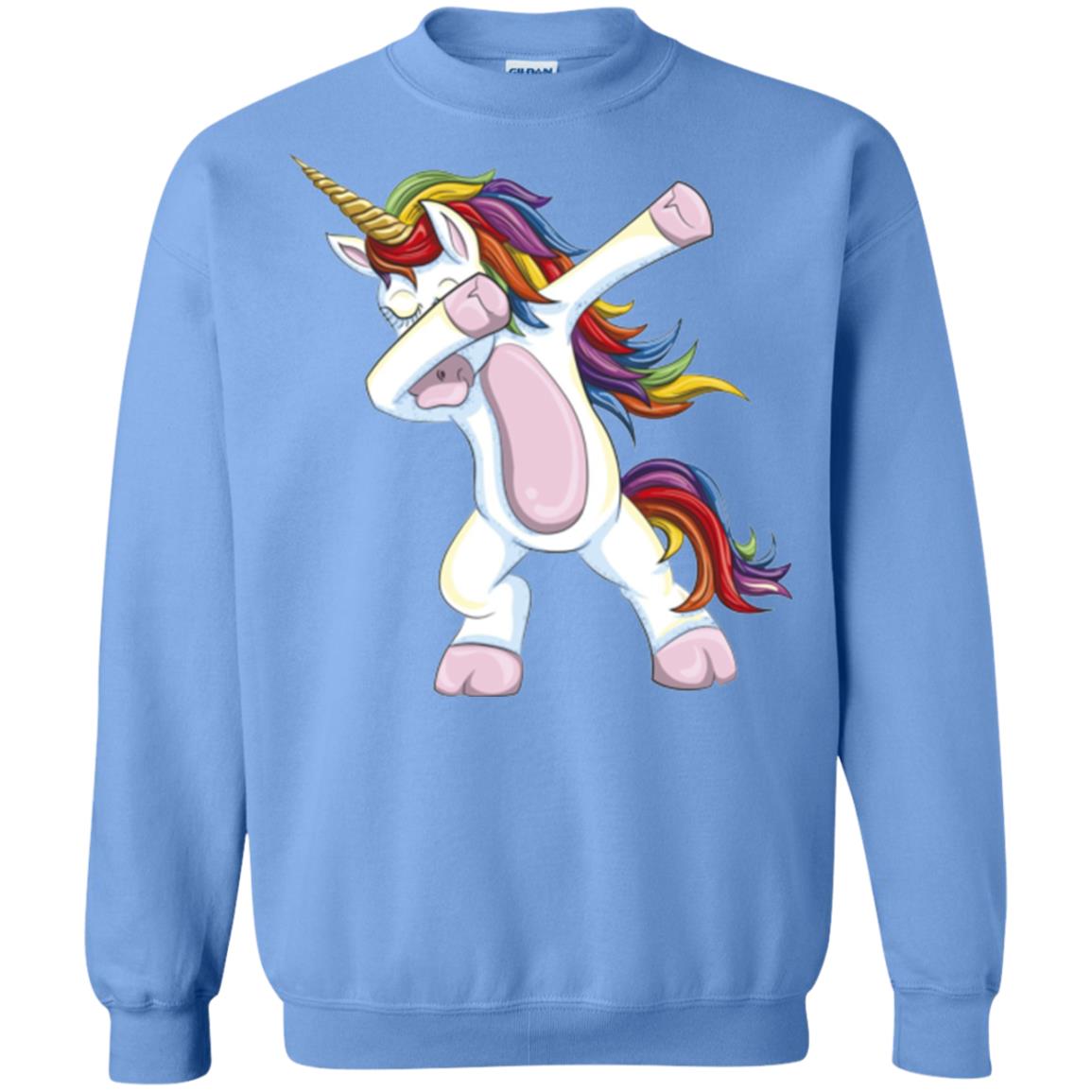 Dabbing Unicorn T-shirt Carolina Blue