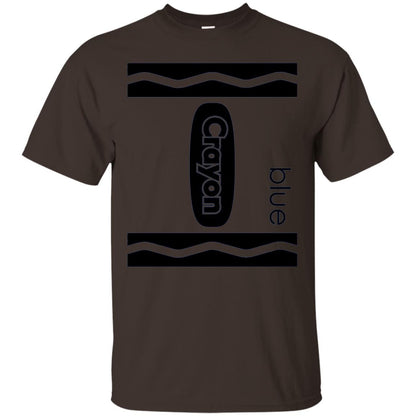 Blue Crayon Halloween Couple Friend Group Costume T-shirt Dark Chocolate