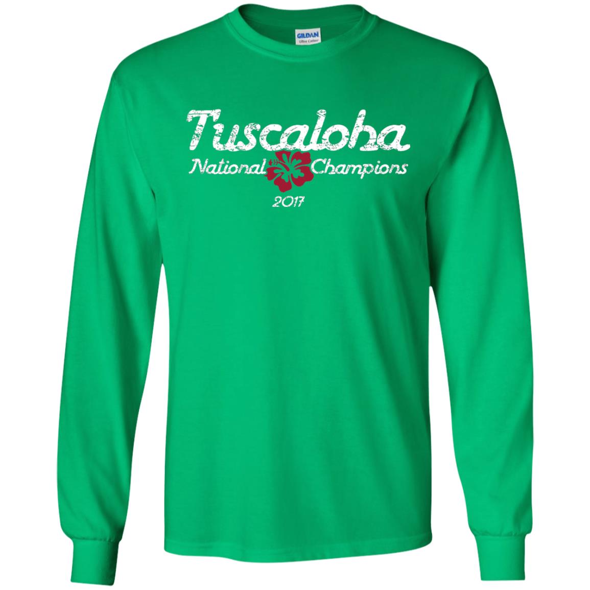Football T-shirt Alabama Tuscaloha National Champions 2017 Irish Green