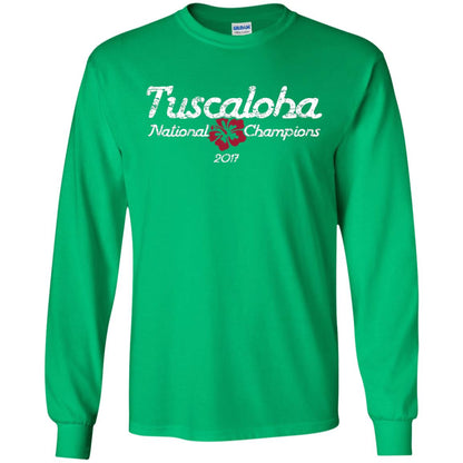 Football T-shirt Alabama Tuscaloha National Champions 2017 Irish Green