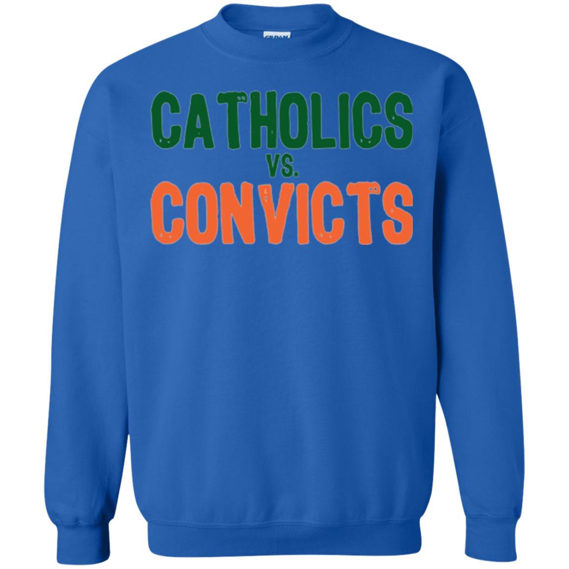Football T-shirt Distressed Catholics Vs. Convicts 1988 Classic Royal