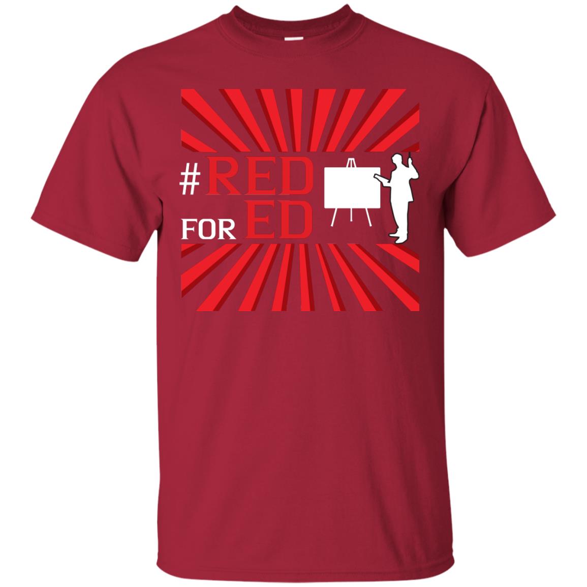 Hashtag Red For Ed Teachers Shirt Cardinal