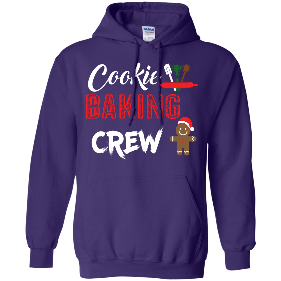 Christmas T-Shirt Cookie Baking Crew Purple
