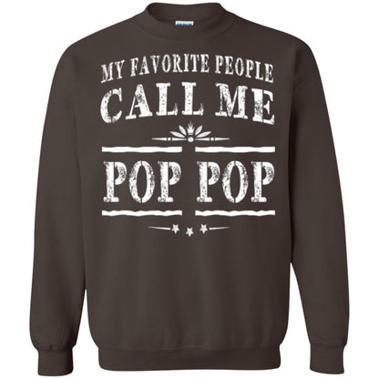 Family T-shirt My Favorite People Call Me Pop Pop Dark Chocolate