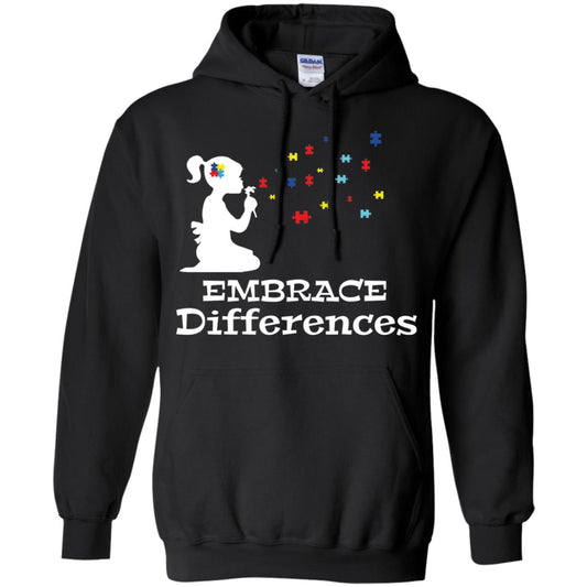 Embrace Differences Autism Awareness T-shirt Black