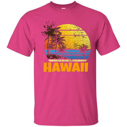 Old School 70_s Hawaiian The Aloha State T-shirt Heliconia